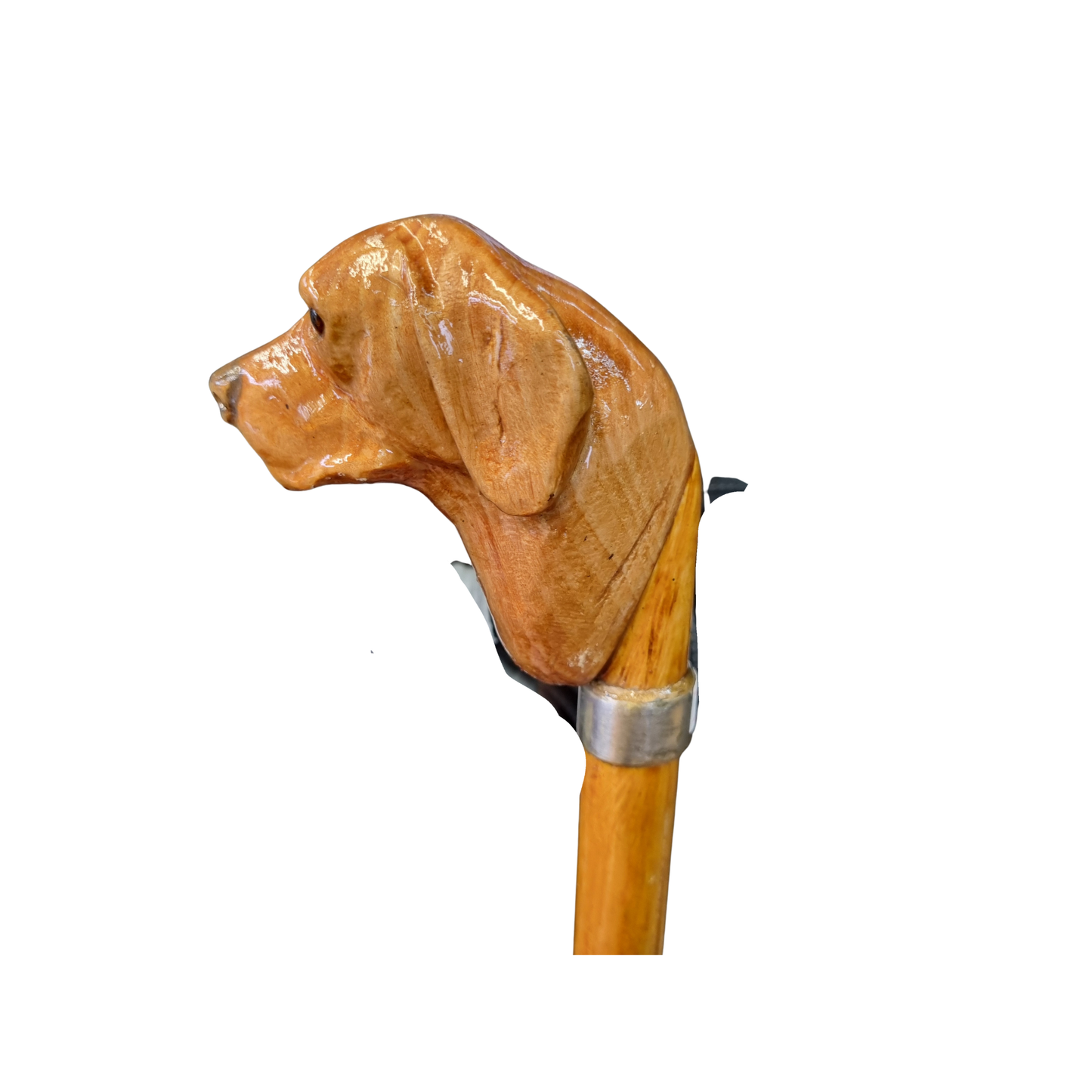 Hand Carved Lab/Hound Style Head Rambling Stick