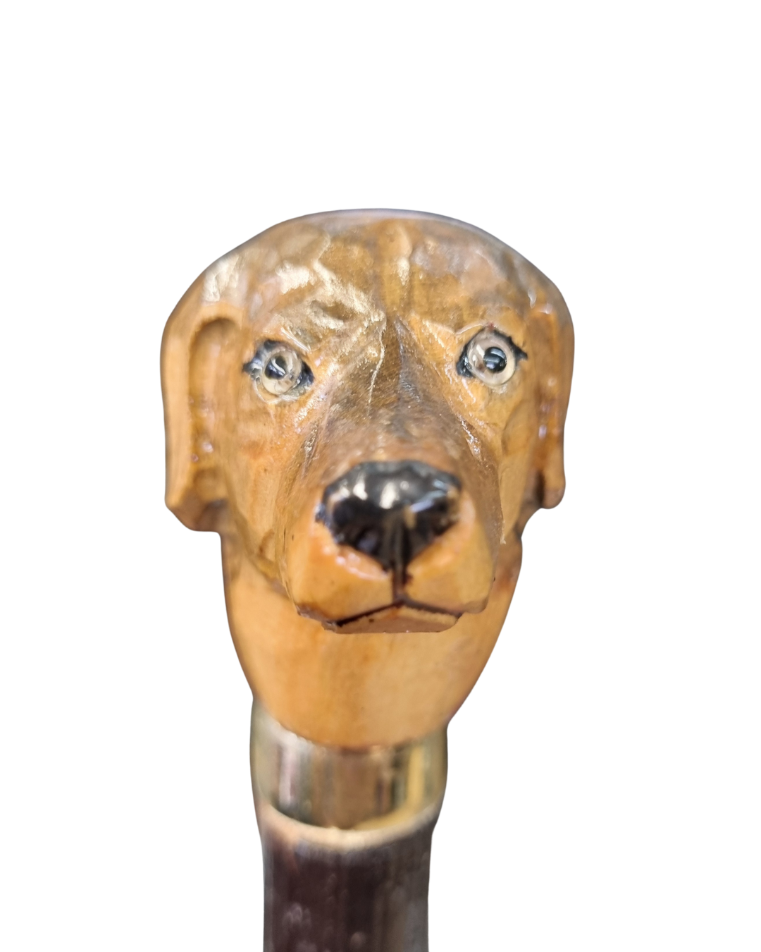 Hand Carved Lab/Retriever Style Rambling Staff