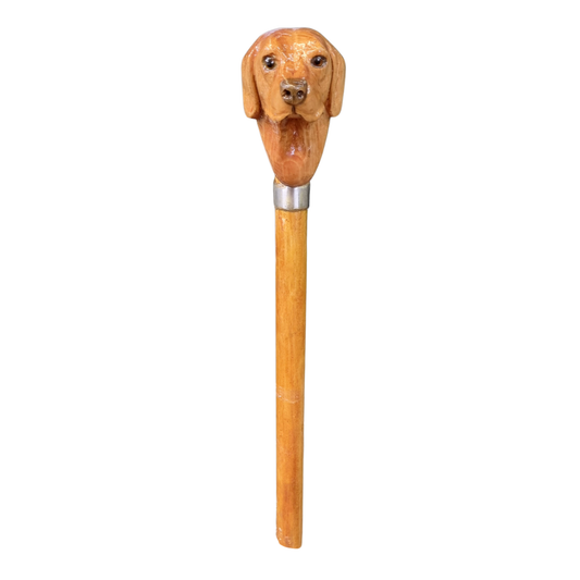 Hand Carved Lab/Hound Style Head Rambling Stick