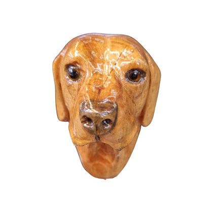 Hand Carved Lab/Hound Style Head Rambling Stick