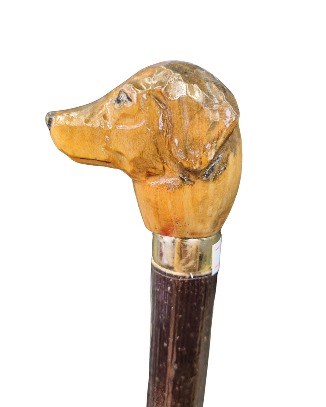 Hand Carved Lab/Retriever Style Rambling Staff